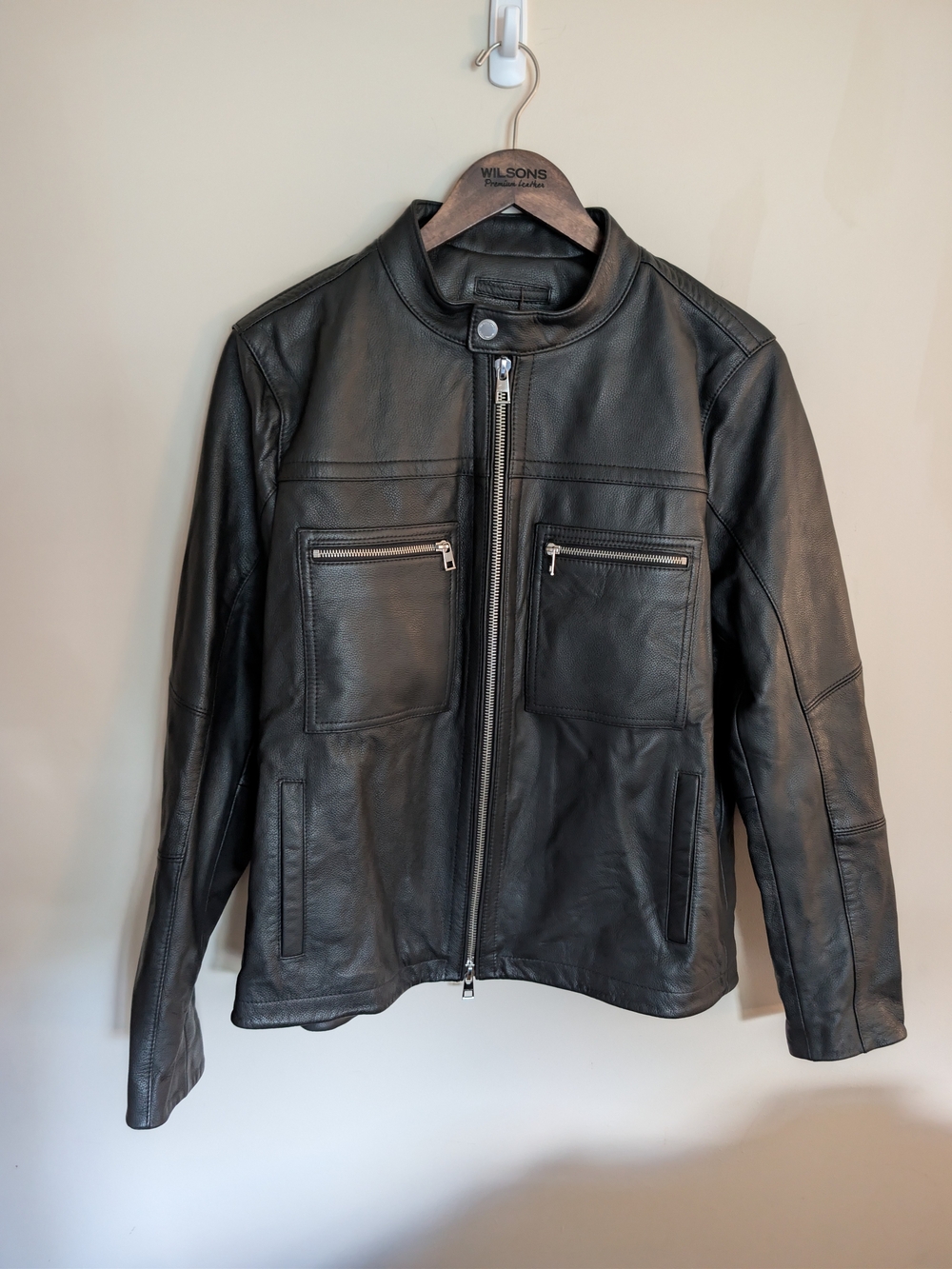 NWT Michael Kors Men Real Lamb Leather Jacket Black XL MSRP $400!